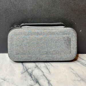 Gray Canvas Nintendo Switch Travel Carry Case with Handle